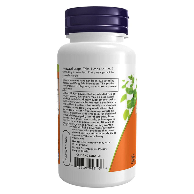 NOW Foods Kava Kava提取物250 mg 60蔬菜胶囊