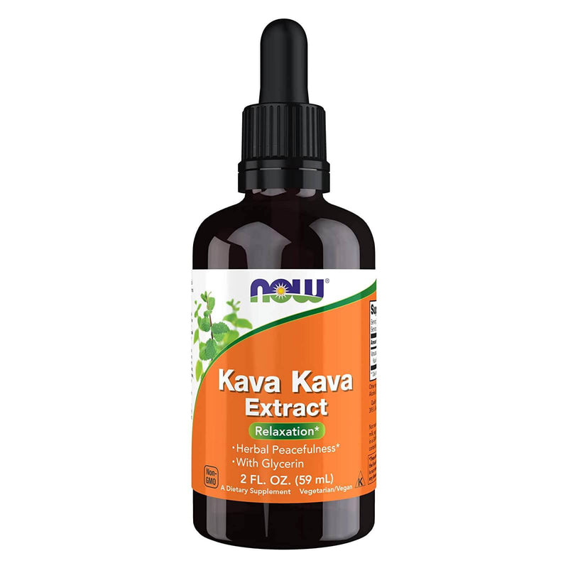 NOW Supplements, Kava Kava Liquid Extract with Glycerin with Dropper, Relaxation*, 2 oz   