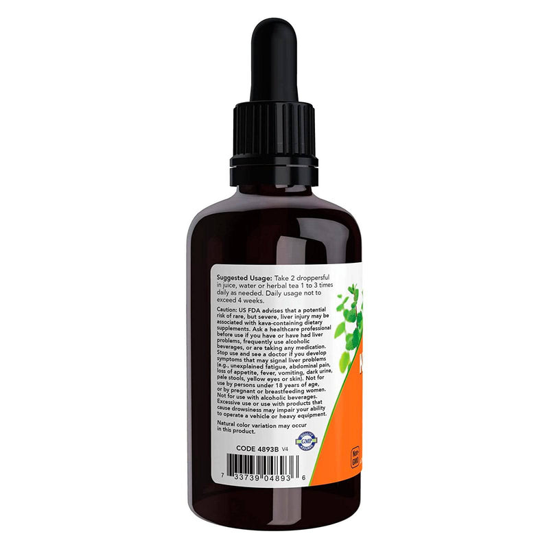 NOW Supplements, Kava Kava Liquid Extract with Glycerin with Dropper, Relaxation*, 2 oz   