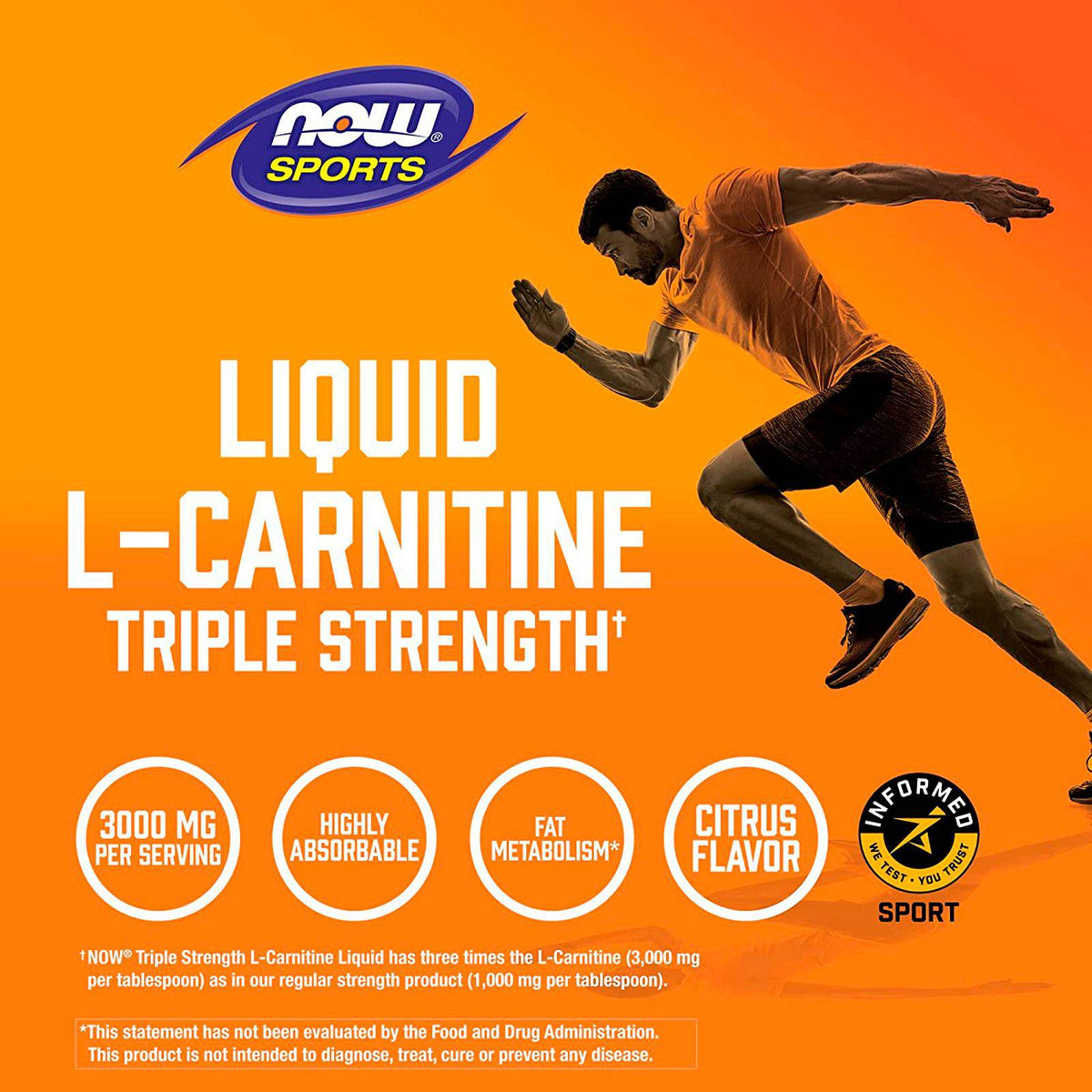 NOW Foods L-Carnitine Triple Strength Liquid 16 fl oz | DailyVita NOW Foods L-Carnitine Triple Strength Liquid 16 fl oz | DailyVita