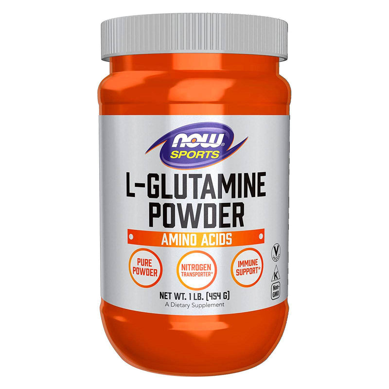 NOW Sports Nutrition, L-Glutamina en polvo puro, transportador de nitrógeno*, aminoácido, 1 libra