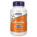 NOW Foods L-Proline 500 mg 120 Veg Capsules - DailyVita