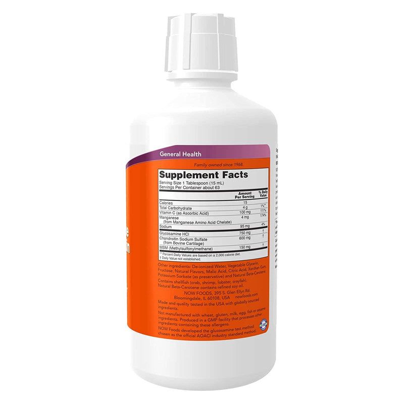 NOW Foods Liquid Glucosamine & Chondroitin with MSM 32 fl oz