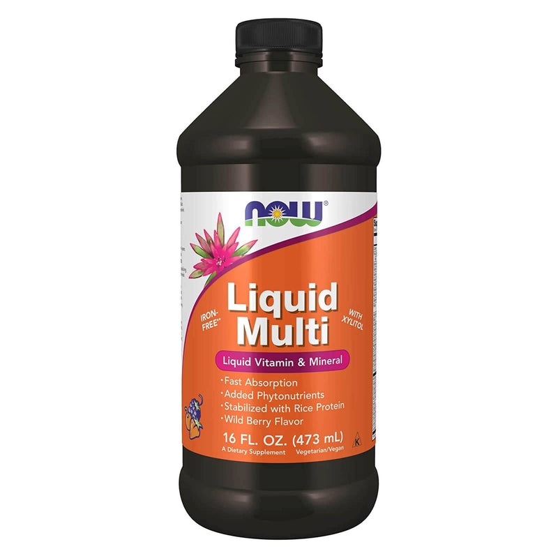 NOW Supplements ,Liquid Multi, 트로피컬 오렌지, 빠른 흡수율, 액상 비타민 및 미네랄, 산딸기 맛, 16 oz   