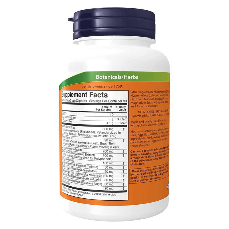 NOW Supplements, Liver Refresh™ con extracto de cardo mariano y una mezcla única de hierbas y enzimas, 90 cápsulas vegetales