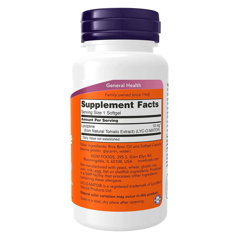 NOW Foods Lycopene 10 mg 120 Softgels