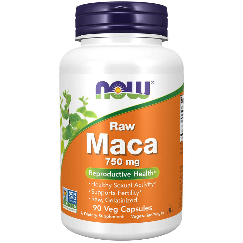 NOW Foods Maca 750 mg Raw 90 Veg Capsules