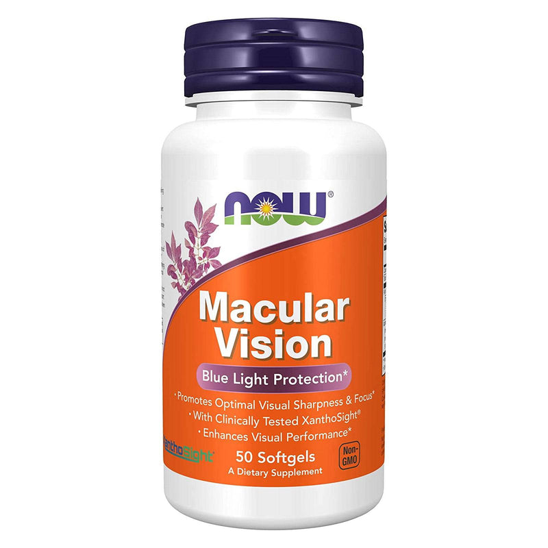 NOWサプリメント、Macular Vision Softgel、目の健康、目のサポート、50のSoftgels