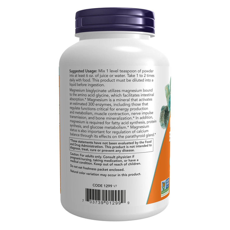 NOW Foods Magnesium Bisglycinate Powder 8 oz