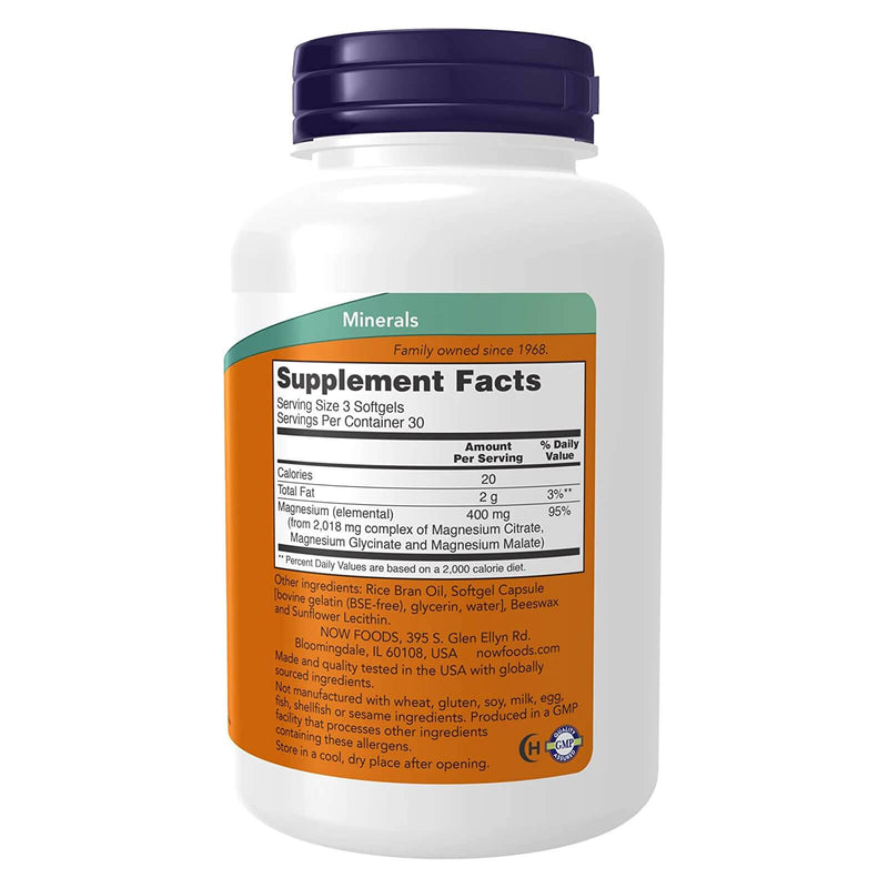 NOW Foods Magnesium Citrate 90 Softgels