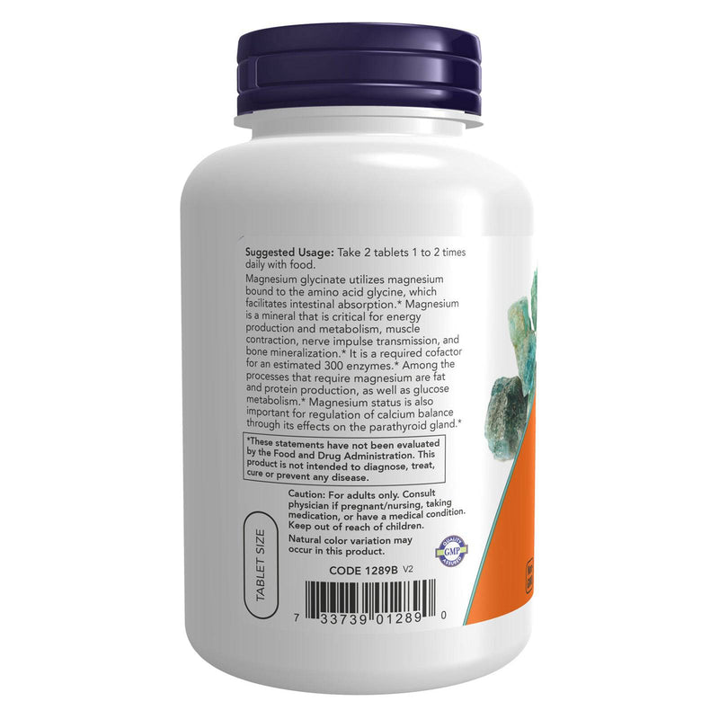 NOW Foods Magnesium Glycinate 180 Tablets