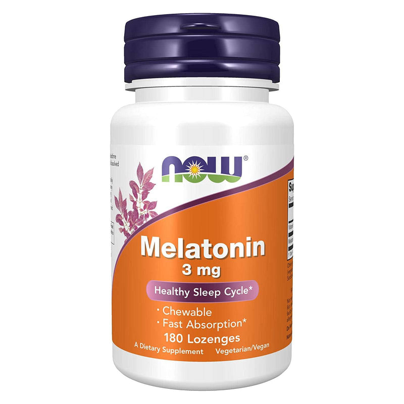 NOW Foods Melatonin 3 mg Chewable 180 Lozenges