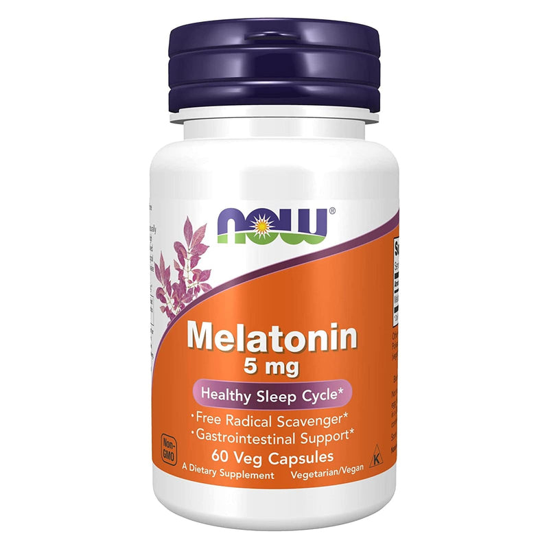 NOW Foods Melatonin 5 mg 60 Veg Capsules