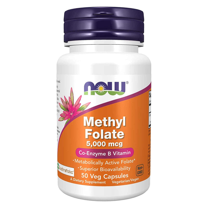 NOW Foods Methyl Folate 5000 mcg 50 Veg Capsules