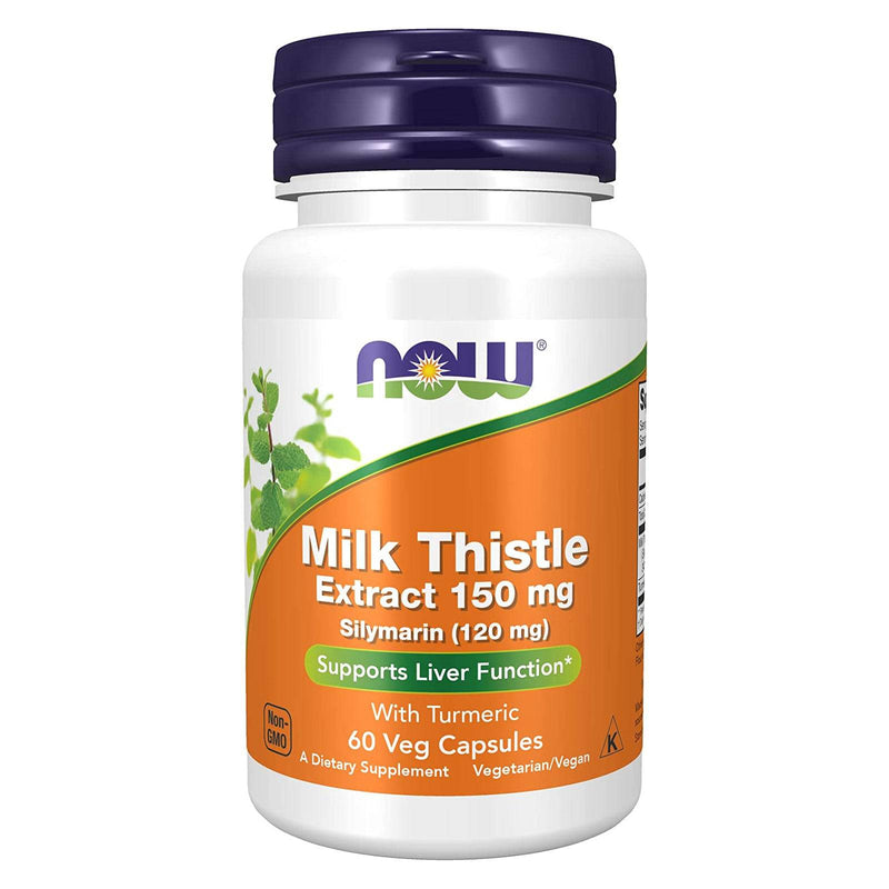 NOW Foods Milk Thistle Extract 150 mg Silymarin (120 mg) 60 Veg Capsules