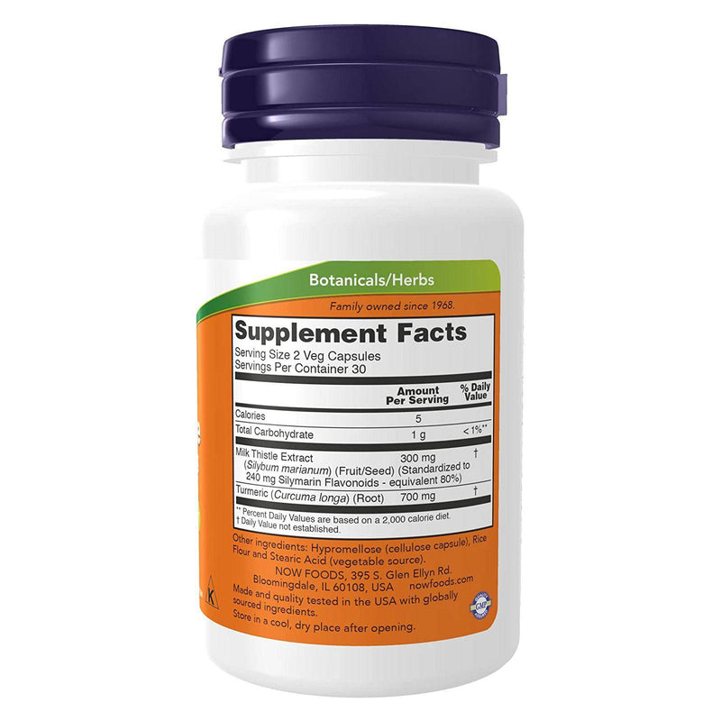 NOW Foods Milk Thistle Extract 150 mg Silymarin (120 mg) 60 Veg Capsules