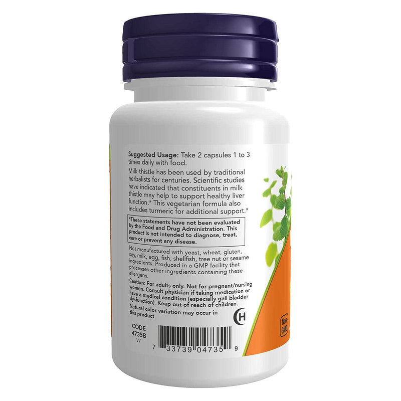 NOW Foods Milk Thistle Extract 150 mg Silymarin (120 mg) 60 Veg Capsules