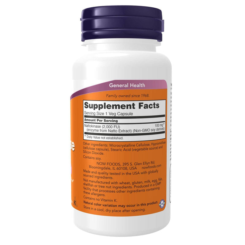 NOW Foods Nattokinase 100 mg 120 Veg Capsules