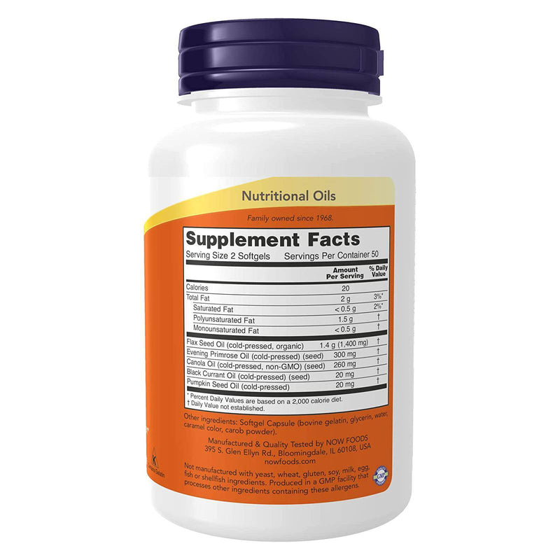 NOW Foods Omega 3-6-9 1000 mg 100 Softgels