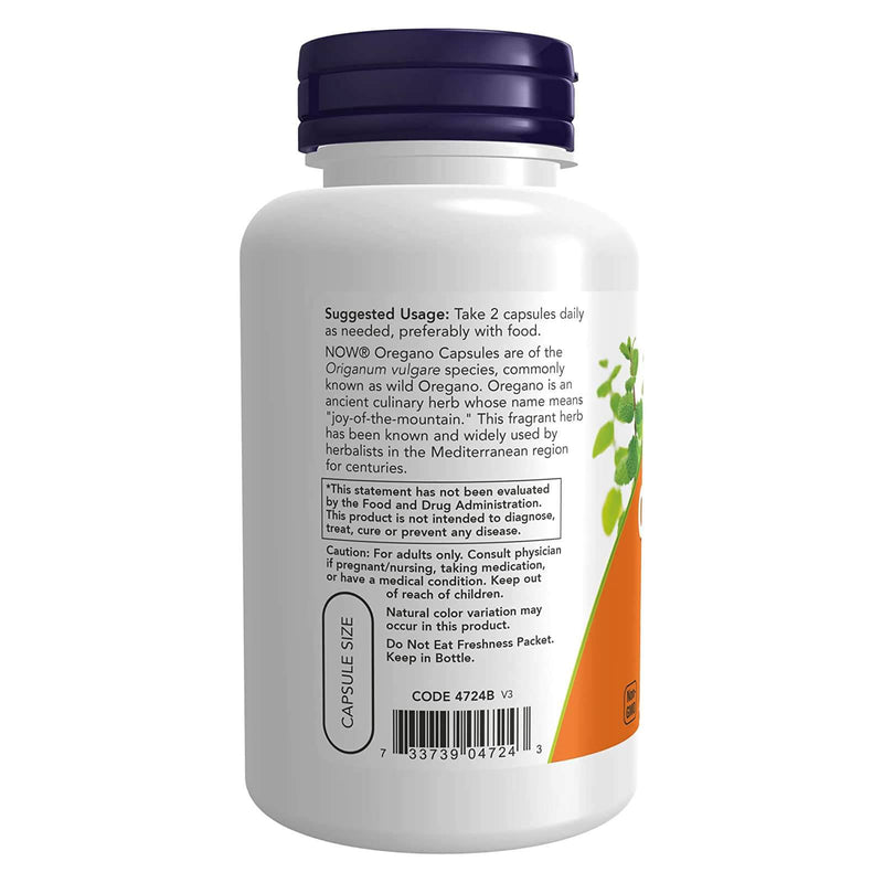 NOW Foods Oregano 450 mg 100 Veg Capsules