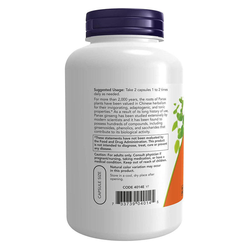 NOW Foods Panax Ginseng Extract 250 Veg Capsules