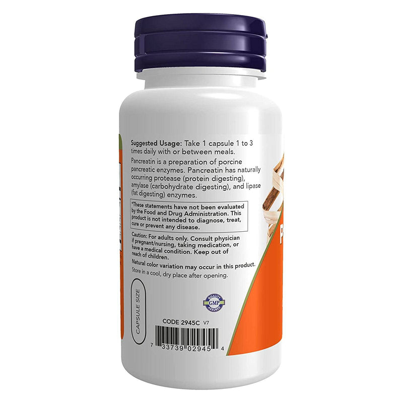 NOW Foods Pancreatin 2000 100 Capsules