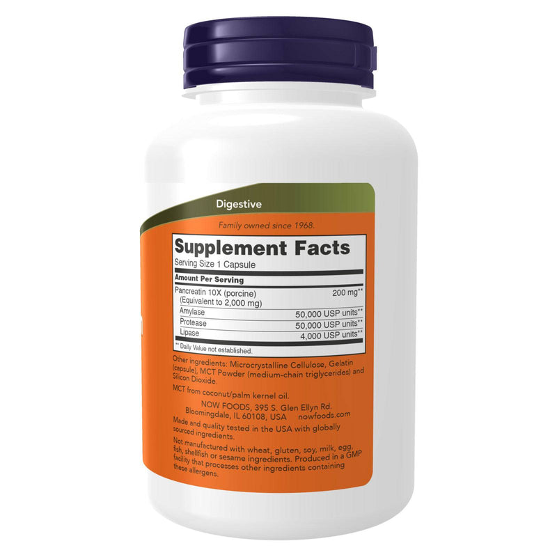 NOW Foods Pancreatin 2000 250 Capsules