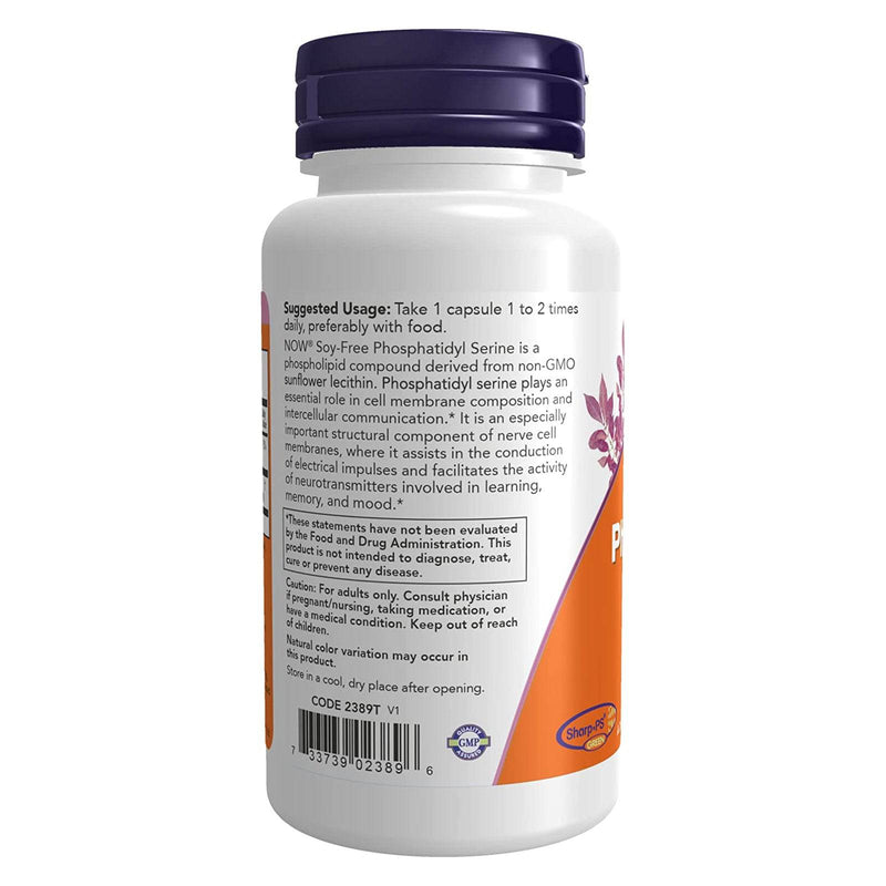 NOW Foods Phosphatidyl Serine Soy-Free 150 mg 60 Veg Capsules