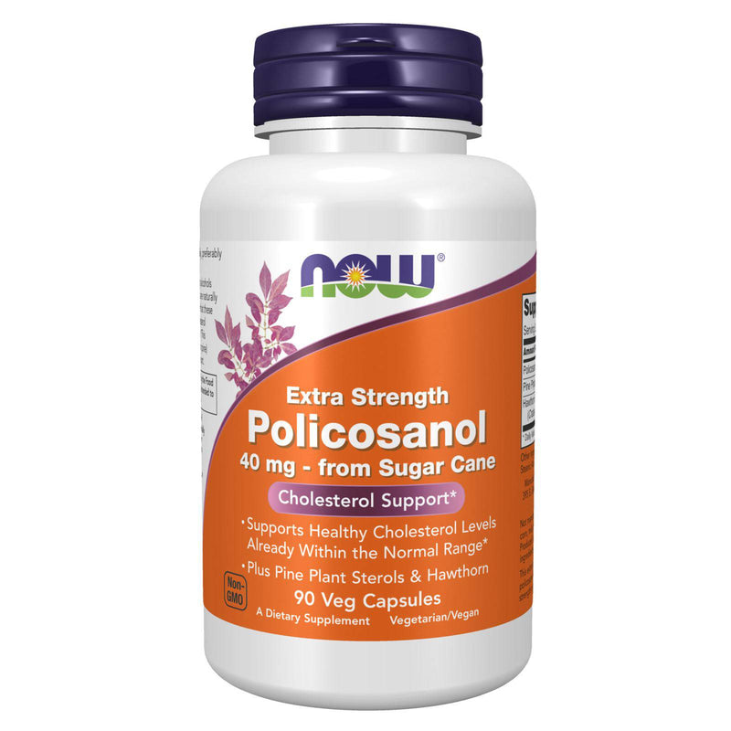 NOW Foods Policosanol Extra Strength 40 mg 90 Veg Capsules