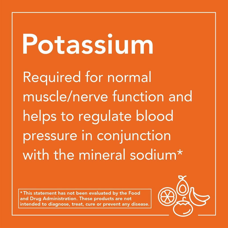 NOW Foods Potassium Gluconate 99 mg Vegetarian 100 Tablets