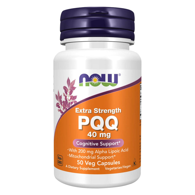 NOW Foods PQQ Extra Strength 40 mg 50 Veg Capsules