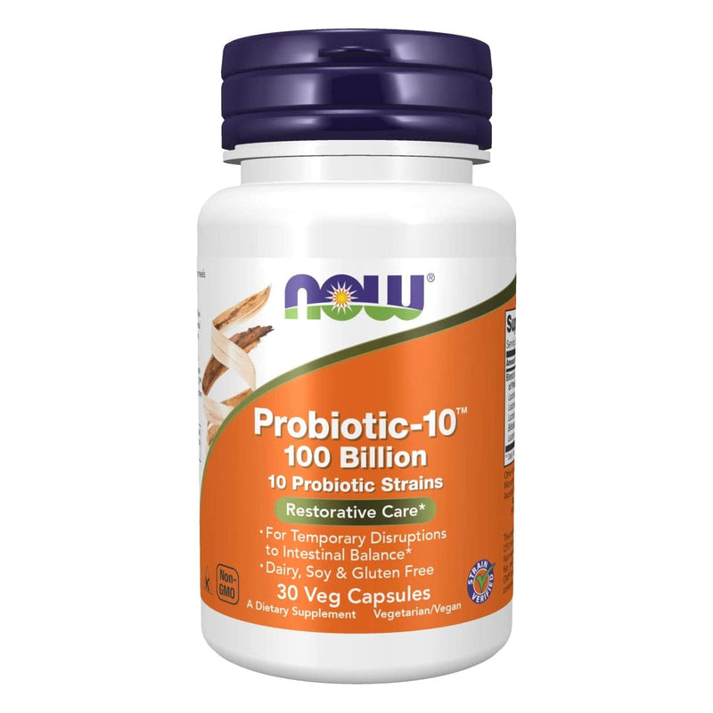 NOW Foods Probiotic-10 100 Billion 30 Veg Capsules