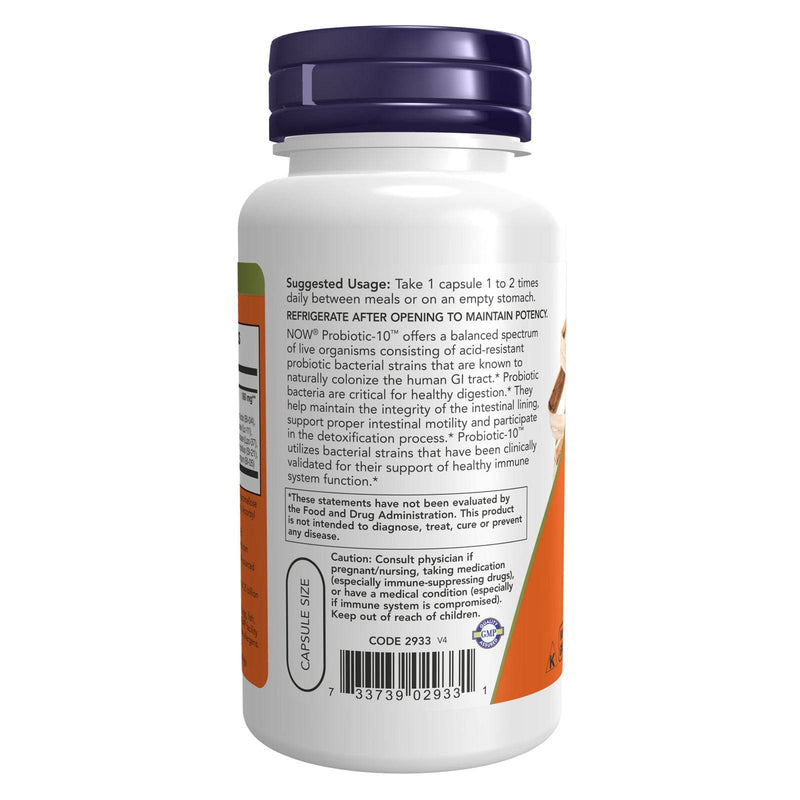 NOW Foods Probiotic-10 25 Billion 100 Veg Capsules