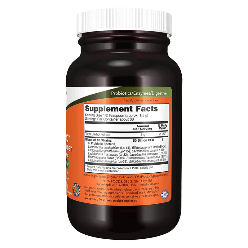 NOW Foods Probiotic-10 50 Billion Powder 2 oz