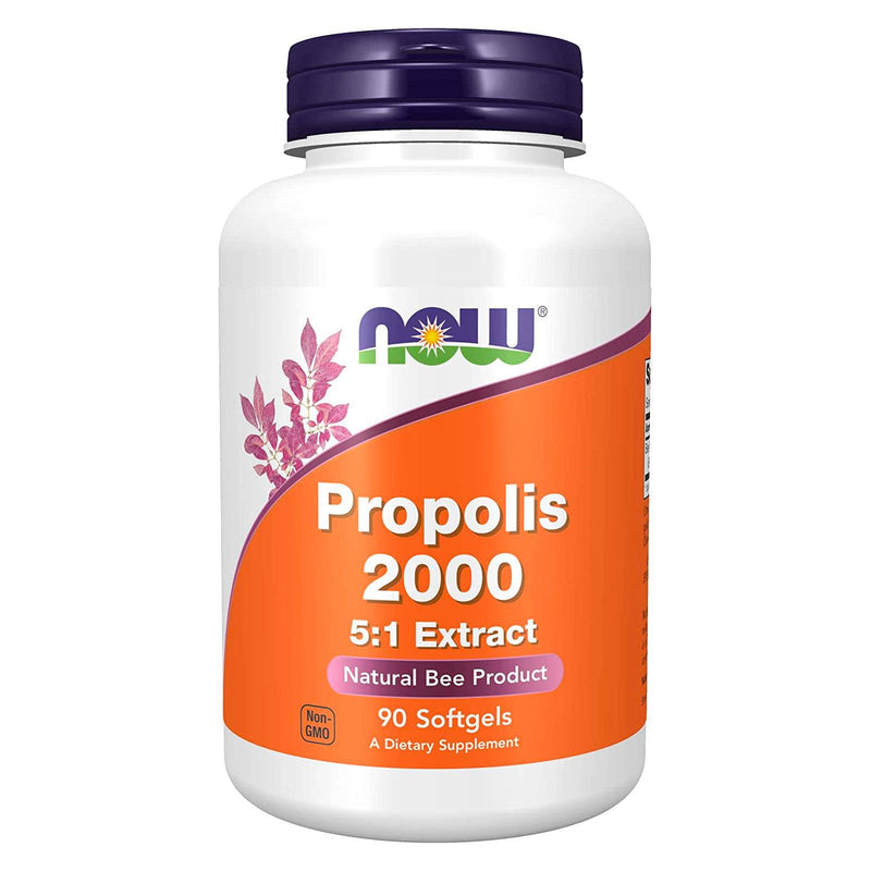 NOW Supplements, Propolis 2.000 (própolis de abelha), 5: 1 Extrato, produto de abelha natural, 90 softgels