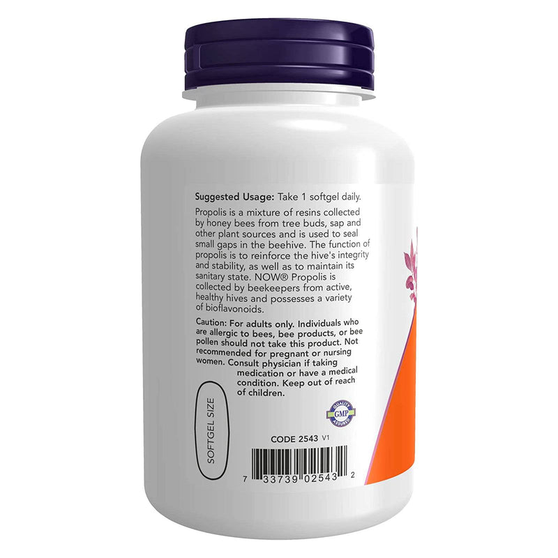 NOW Supplements, Propolis 2.000 (própolis de abelha), 5: 1 Extrato, produto de abelha natural, 90 softgels