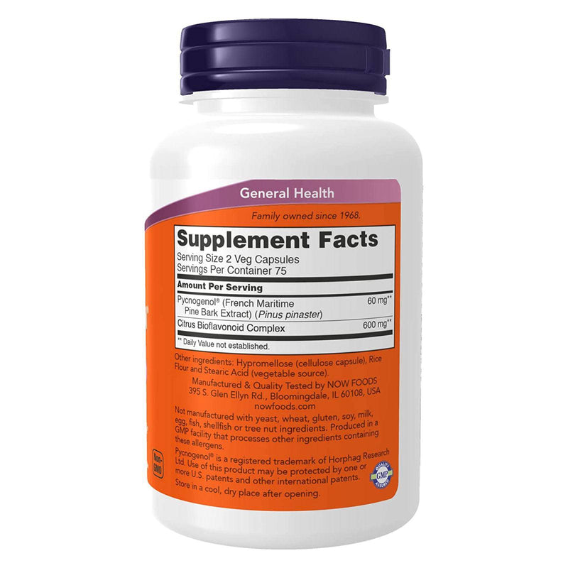 NOW Foods Pycnogenol 30 mg 150 Veg Capsules