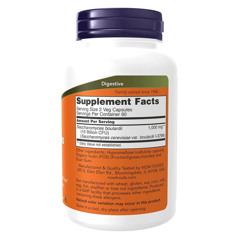 NOW Foods Saccharomyces Boulardii 120 Veg Capsules