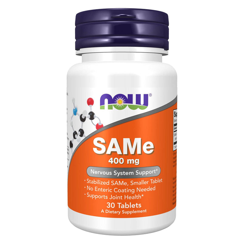 NOWサプリメント、SAMe（S-アデノシル-L-メチオニン）400 mg、神経系サポート*、30錠