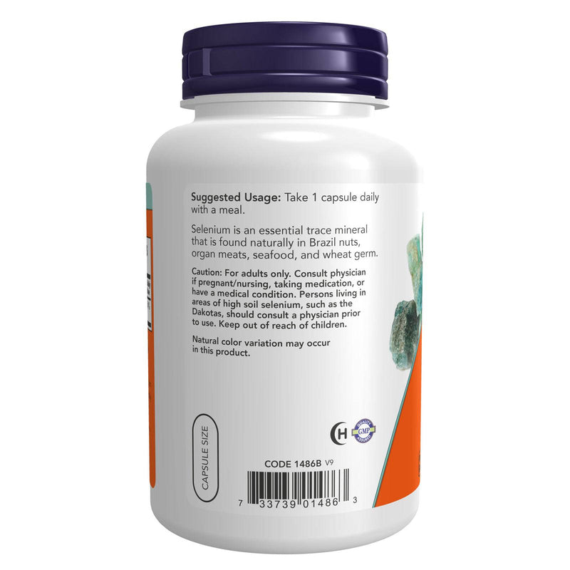 NOW Foods Selenium 200 mcg 180 Veg Capsules