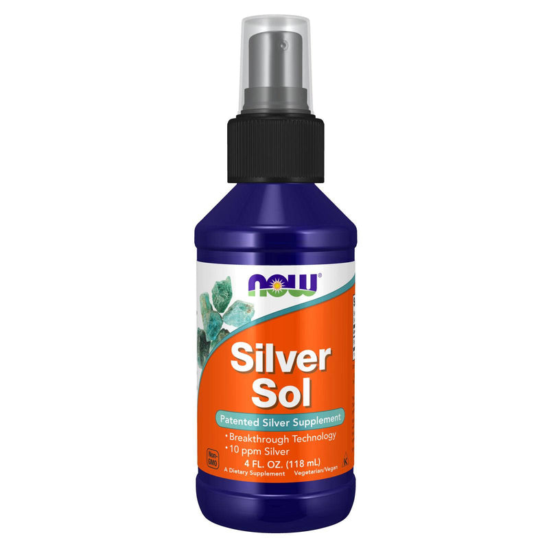 NOW Supplements, Silver Sol 10 PPM con plata elemental y agua desionizada, líquido, 4 onzas