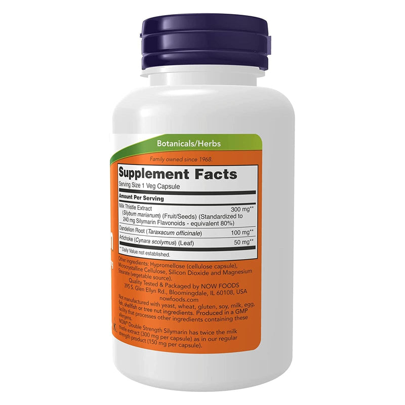 NOW Foods 甲硅林双重强度300 mg 100蔬菜胶囊