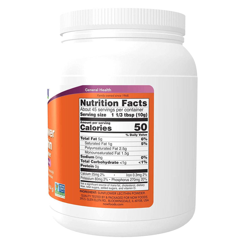 NOW Foods Sunflower Lecithin Pure Powder 1 lb