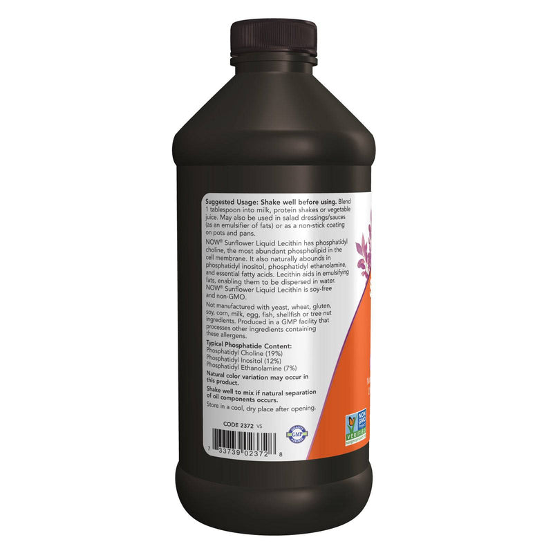 NOW Foods Sunflower Liquid Lecithin 16 fl oz