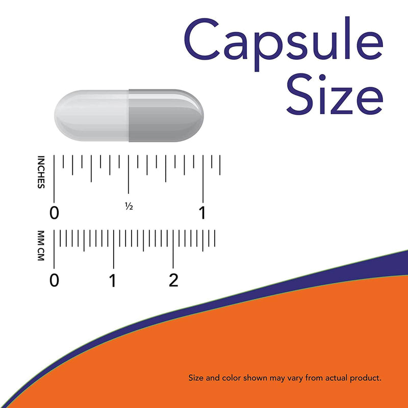 NOW Suplementos, Taurina 1.000 mg, Dupla Força, Saúde do Sistema Nervoso*, 250 Cápsulas Vegetais