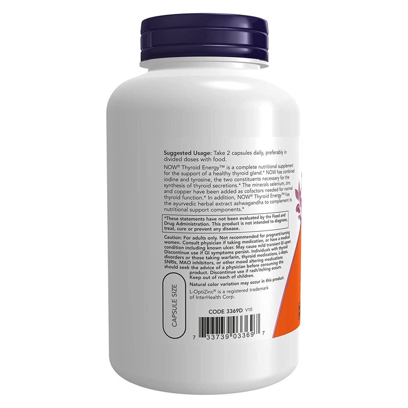 NOW Foods Thyroid Energy 180 Veg Capsules