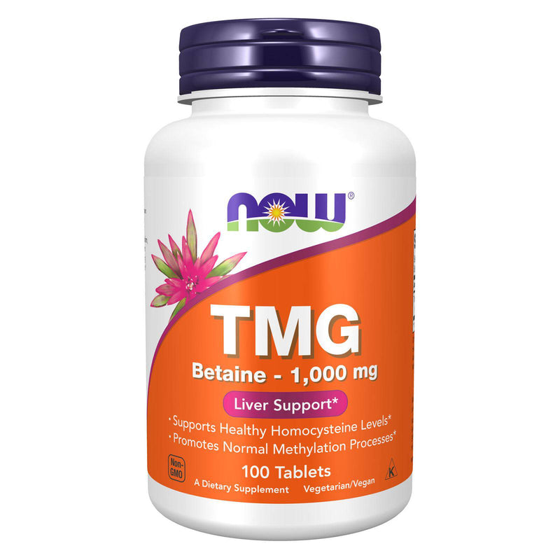 NOW Supplements, TMG 베타인(트리메틸글리신) 1,000mg, 간 건강*, 100정