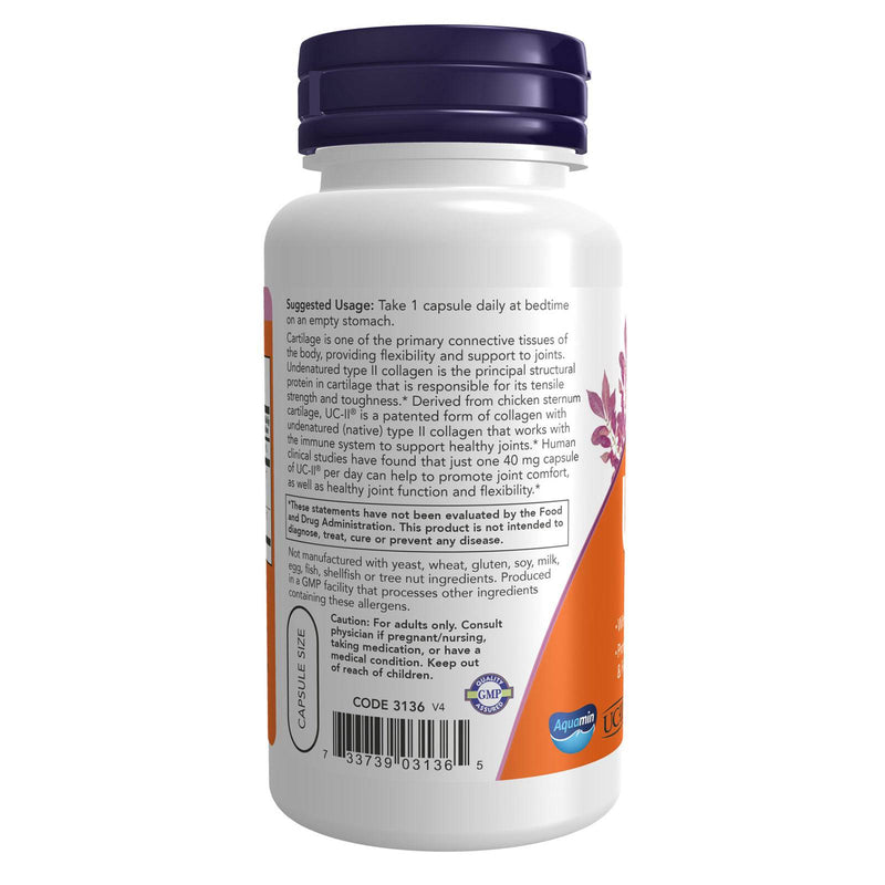 NOW Foods UC-II Type II Collagen 120 Veg Capsules