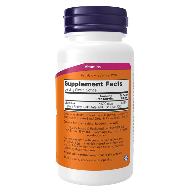 NOW Foods Vitamin A 25,000 250 Softgels