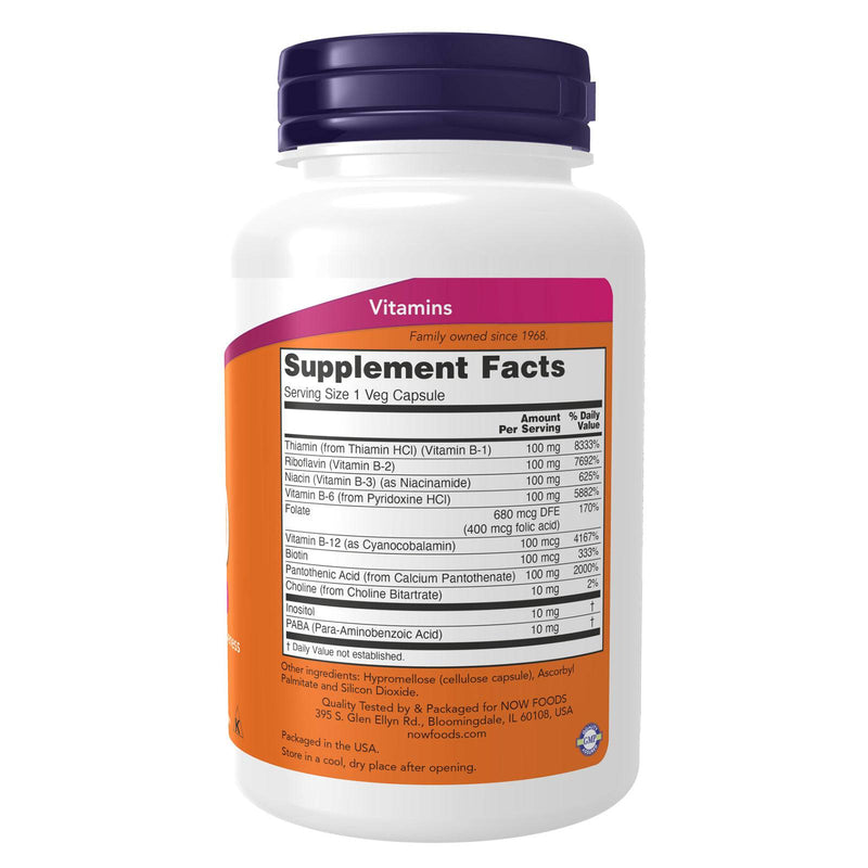 NOW Foods Vitamin B-100 100 Veg Capsules